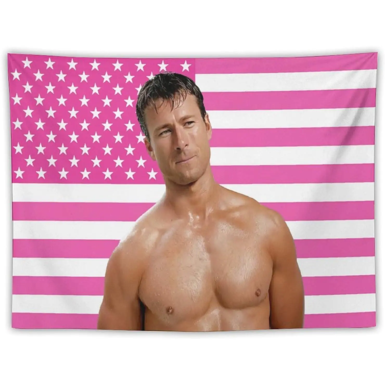 Glen Star Powell Flag Print Hanging Tapestry - 30x40 in HD Quality Rectangular Decorative Wall Art, Durable Fashion Indoor Home Decor for Dormitory, Living Room