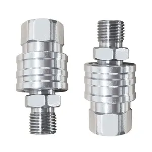 2PCS 1/4" Stainless Steel Quick ConnectCoupler for Airless Paint Sprayer, High Pressure Hose to Machine Connector