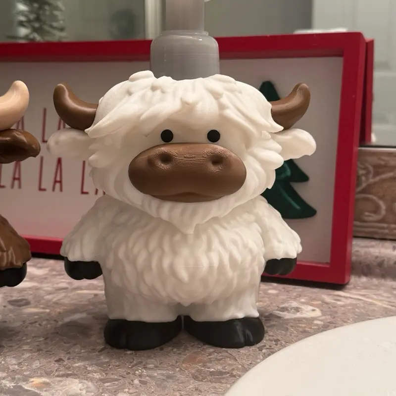 Highland Cow Bath and Body Work Hand Soap Holder Highland Cow Bath and Body Work Hand Soap Holder