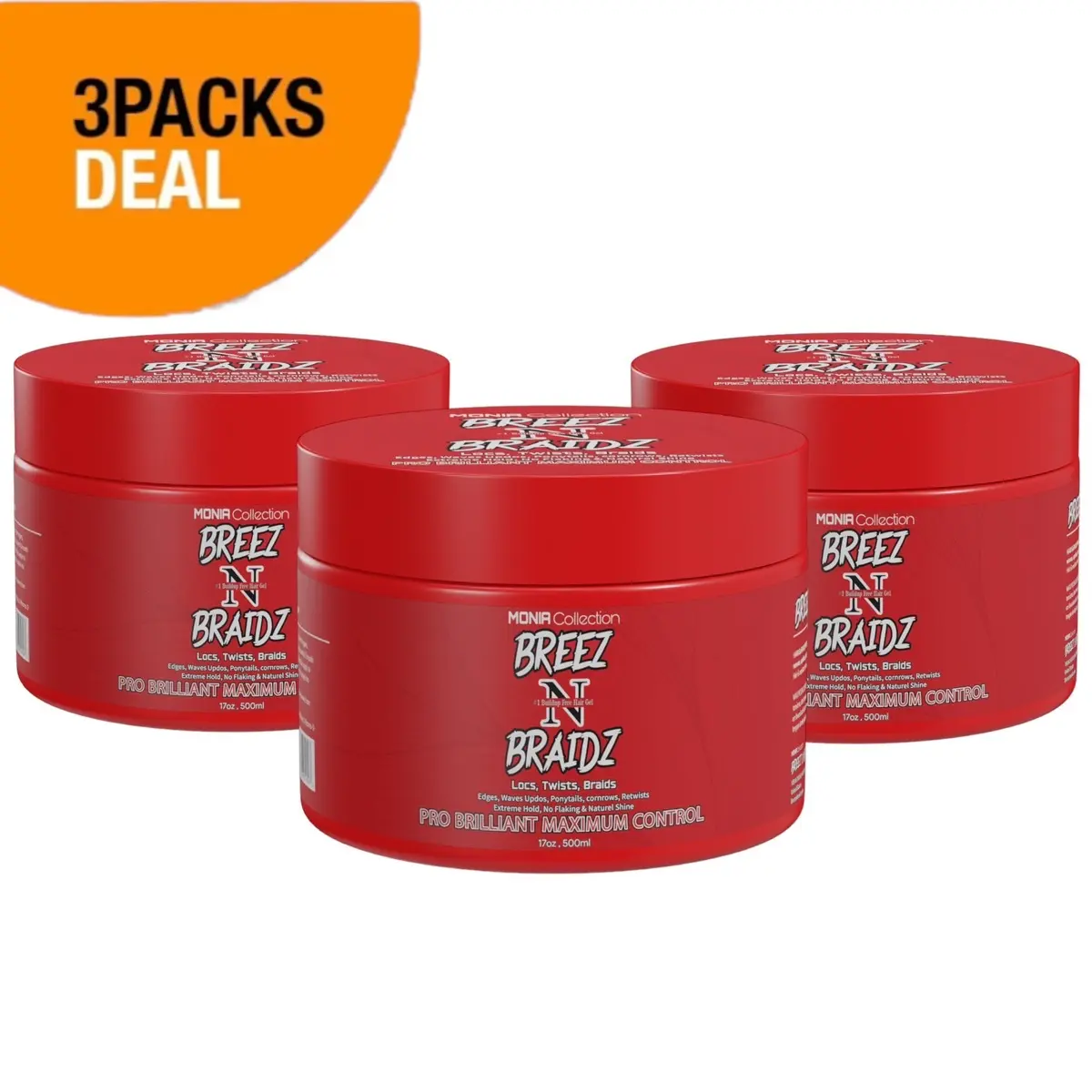 3jars deal BREEZ N BRAIDZ RED JAR BRAIDING GEL 3jars deal BREEZ N BRAIDZ RED JAR BRAIDING GEL