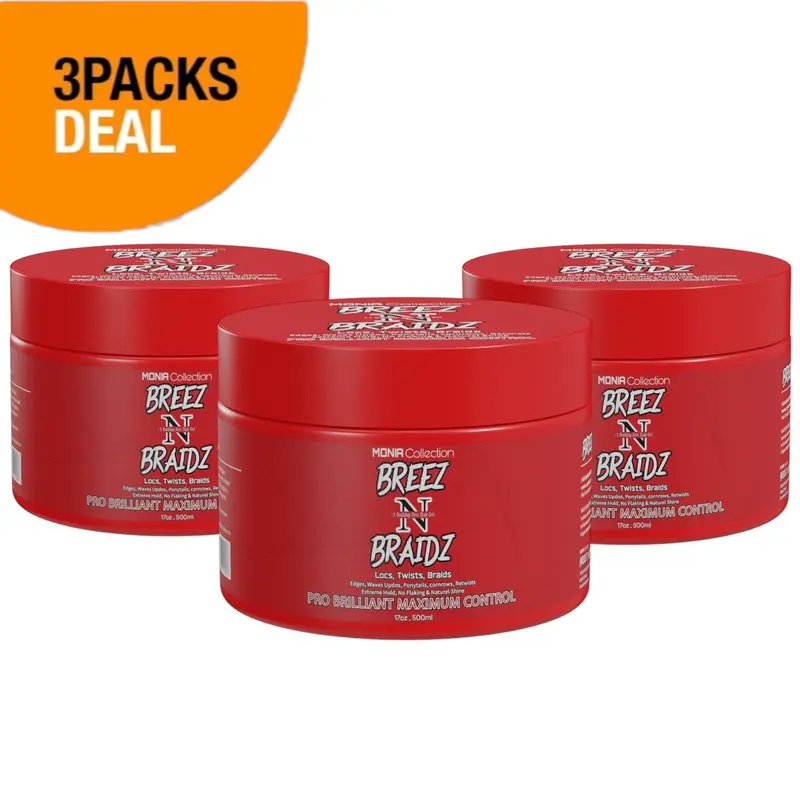 3jars deal BREEZ N BRAIDZ RED JAR BRAIDING GEL