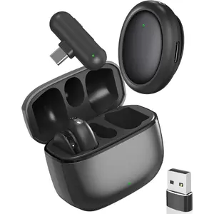 Microphone for  17-48kHz/24bit Studio Sound AI Noise Filter USB-C Lavalier Mic with  Case  Mini Microphone for Content Creators