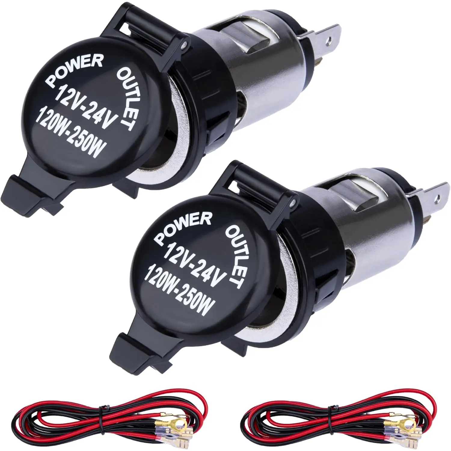 2 PCS Car Cigarette Lighter Socket, Cigarette Lighter Replacement