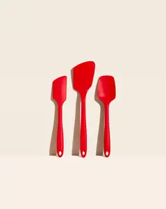 Nonstick 3-Piece Kitchen Utensils Tool Set - Silicone Spoon, Egg-Cooking Silicone Spatula, Kitchen Gadgets with Cover