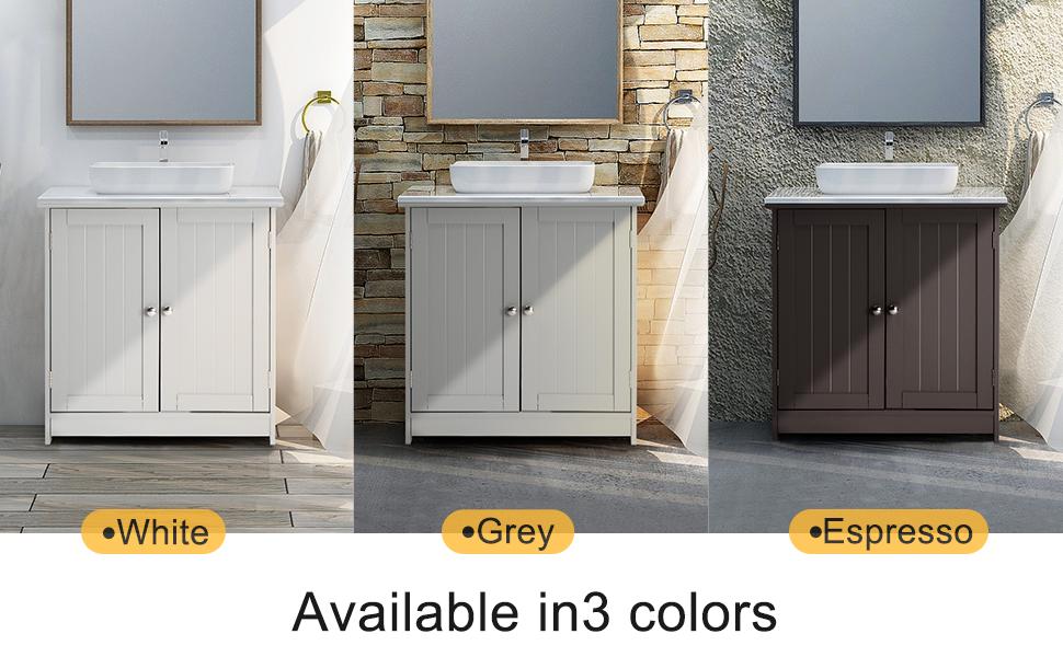 VINGLI Pedestal Sink Cabinet Traditional Under Sink Storage Cabinet Espresso Bathroom Vanity with 2 Doors Adjustabel Shelf 23.6" x 11.8"x 23.6"