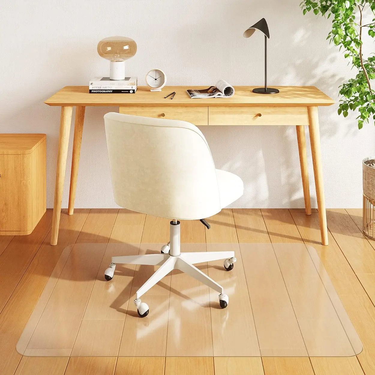 Transparent chair pads for hard floors 1.5mm transparent floor pads to protect wooden floors/tiles in offices and homes, wear-resistant and long-lasting monogrammed  door  mat