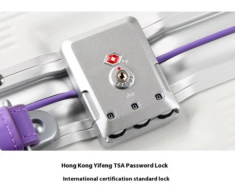 Latest Wide Handle Aluminum Luggage case with Poured Wheels Front Opening Travel Bag Multifunctional Suitcase Oversea Stock