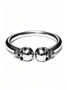 Skull Bone Bracelet, Unique Cool Style, High-End Look, Masculine Ring for Men, Bold Accessory, Fashion Jewelry