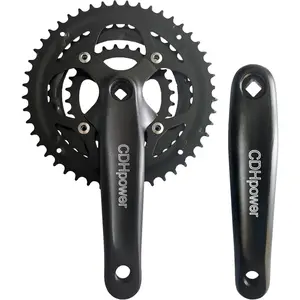 Aluminum Alloy Square Crankset 170mm 104/64bcd 42/32/22T 48/38/28T with Chainring Crankarms Crank Set Chainset for Mountain Road Bike Fixed Gear Bicycle