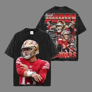 Game Day Outfit Brock Purdy 13 Acid Washed Lightweight 100% Cotton T-Shirt, The Mr. Irrelevant Shirt, The 49ers Shirt, Sunday Football Shirt, Game Day Shirt