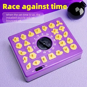 Pop-Up Timing Puzzle Board Game – 2-Player Shape Matching Concentration Game, Fast Fingers Puzzle Toy, Educational Kids Game for Halloween & Christmas Stocking Stuffers