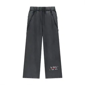 Snow Washed Tape Raw Edge Sweatpants