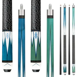 Pool Cue Stick 58" Billiard Cue Sticks Nylon Thread Grip Professional Low Deflection Pool Sticks