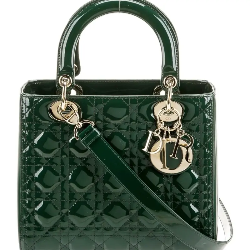 Pre-owned Dior leather Crossbody Bags Christian Medium Lady Dior
