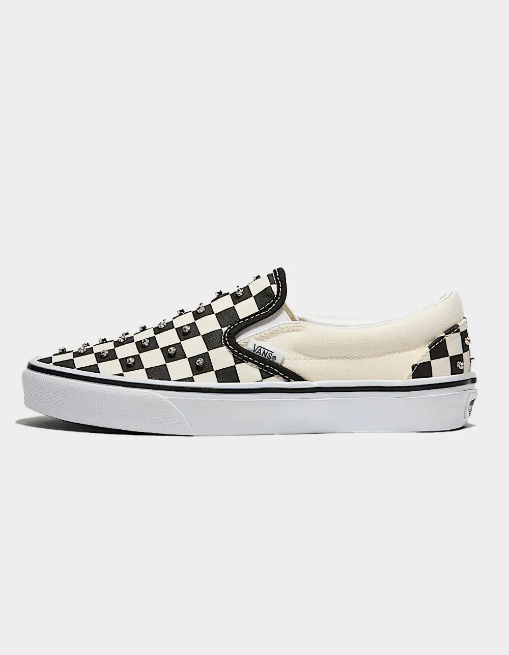VANS Rhinestone Classic Checkerboard Womens Slip-On Shoes VANS Rhinestone Classic Checkerboard Womens Slip-On Shoes