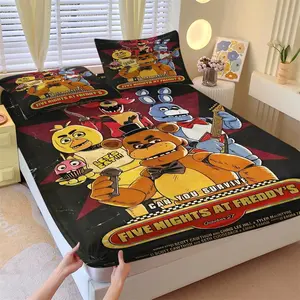 Midnight Harem Pattern Bed Sheet with Teddy Bear, Soft Bedding for Bedrooms and Dormitories, Suitable for Moving and Valentine's Day Gifts, Includes 1 Bed Sheet and 2 Pillowcases, Bed Sheet Set, Decorative Bedsheet Sets
