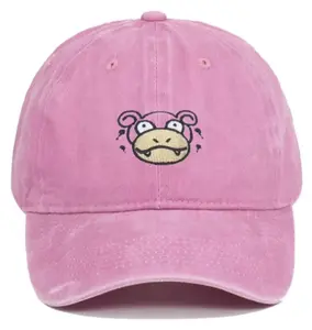 Slowpoke Embroidered Hat, Anime Funny Hats, Dad, Baseball, Trucker, Unisex Adult, Gifts for Her, Birthday, Christmas, Kids, Pink Apparel, Embroidery