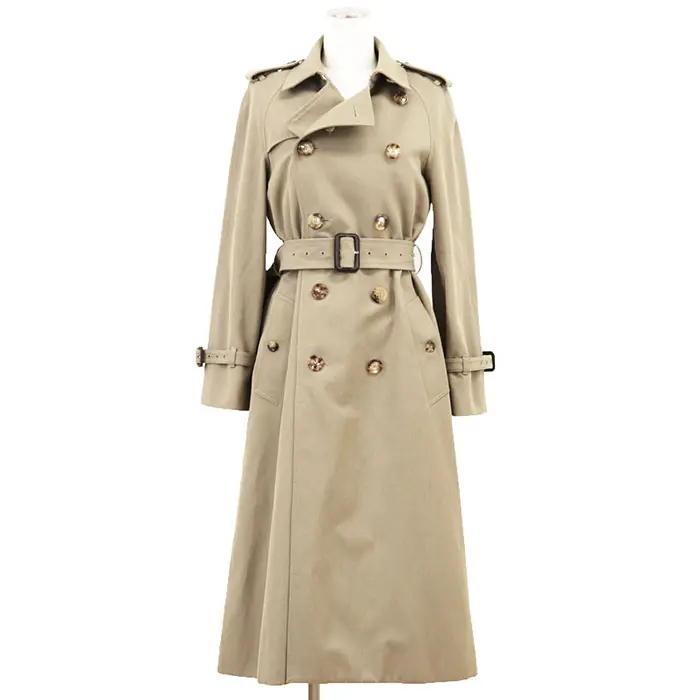 Pre-owned Celine Wool Small Leather Goods Cotton Gabardine Trench Coat