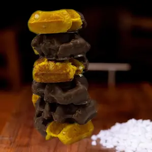 Bruges 6-Pack: Banana Chocolate Dipped Liège Waffles