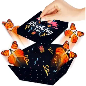 [Christmas deal] Butterfly Explosion Gift Box (Happy Birthday) 7.1x5.5x4.3 inches | Surprise Flying Butterfly Box Prank | Exploding Surprise Birthday Gift Box, Flying Butterfly Surprise Gift Box
