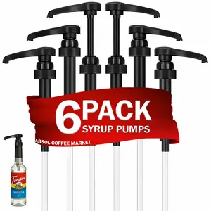 Black Coffee Syrup Pump variety Pack for 750ml 25.4 oz Syrup Bottle Compatible with Torani, DaVinci, Jordans Skinny and Other Syrups Bottles Kitchen Utensils