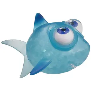 WARM FUZZY Toys (1) Floating Eye Animal Squishy Shark | Funny Sensory Fidget Great for Party Favor, Prize Box, PTA Carnival or School Fundraisers