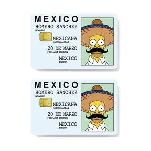 Mexican Credit Card Stickers 2 Pcs Credit Card Vinyl Skins Homer Sanchez Small Chip