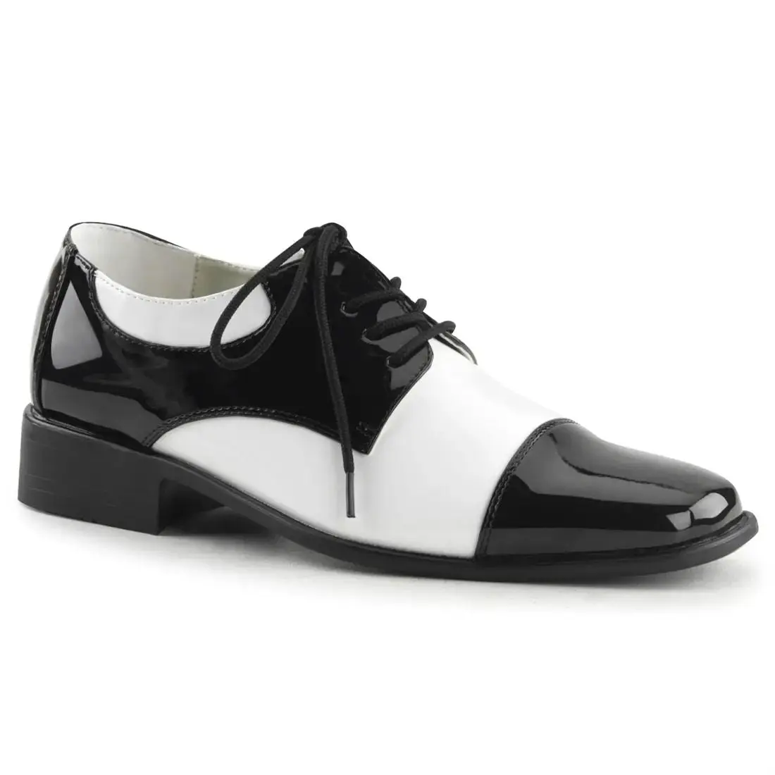 Funtasma Disco-18 Men's 2-Tone Wing-Tip Disco Shoe Black/White