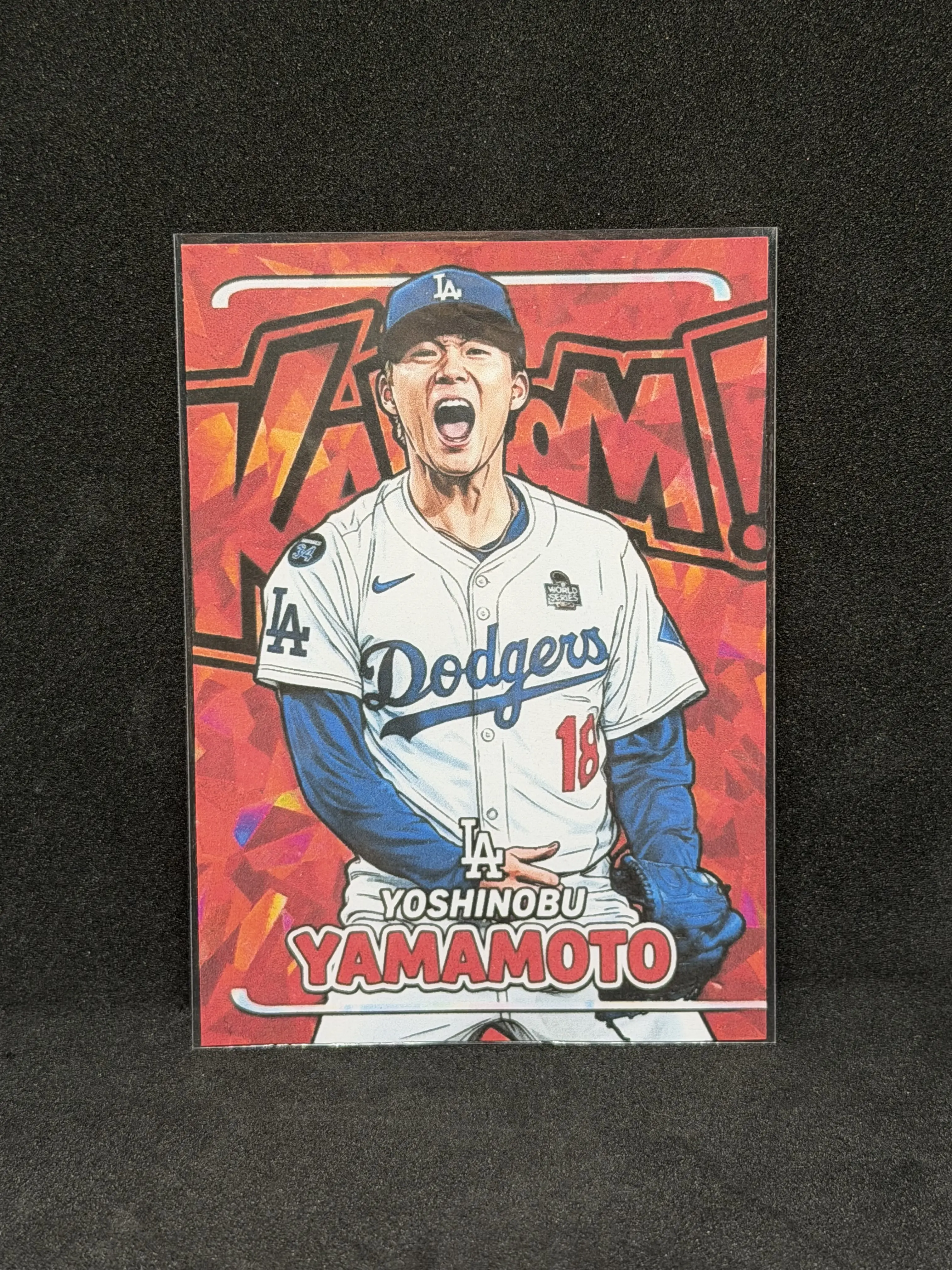 Yoshinobu Yamamoto Kaboom Card Custom Los Angeles Dodgers