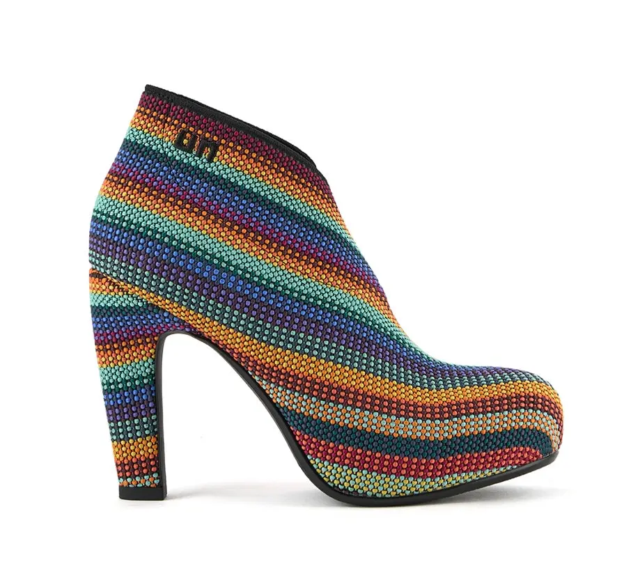 Women's Fold Hi II Bootie Shoe - United Nude I037, Rubber-Soled Design