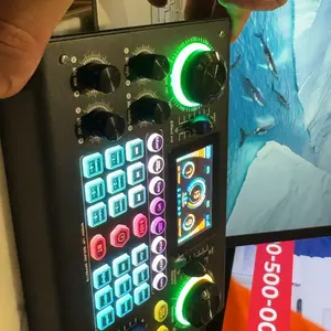 Ideanthro C200 PRO-P15 sound card features a dual-core DSP chip, supports dual microphones and dual headphones, has adjustable tone and multiple voice changer settings, and is compatible with most live streaming platforms