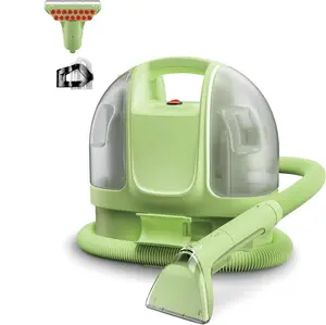 Portable Carpet and Upholstery Deep Cleaner, Car Detailer, with Self-Cleaning Tool and 4" Tough Stain Tool, Tea Green