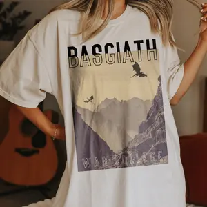 Basgiath War College Comfort Colors Tee - Front Fourth Wing Violet Sorrengail Xaden Riorson Dragon Rider The Empyrean Series Bookish Merch