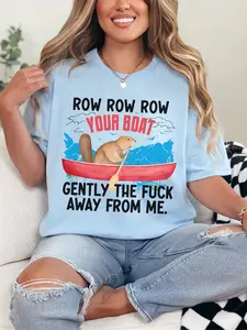 Row Row Row Your Boat ~ Unisex Short Sleeve T-Shirt Gildan Softstyle Printed in the USA