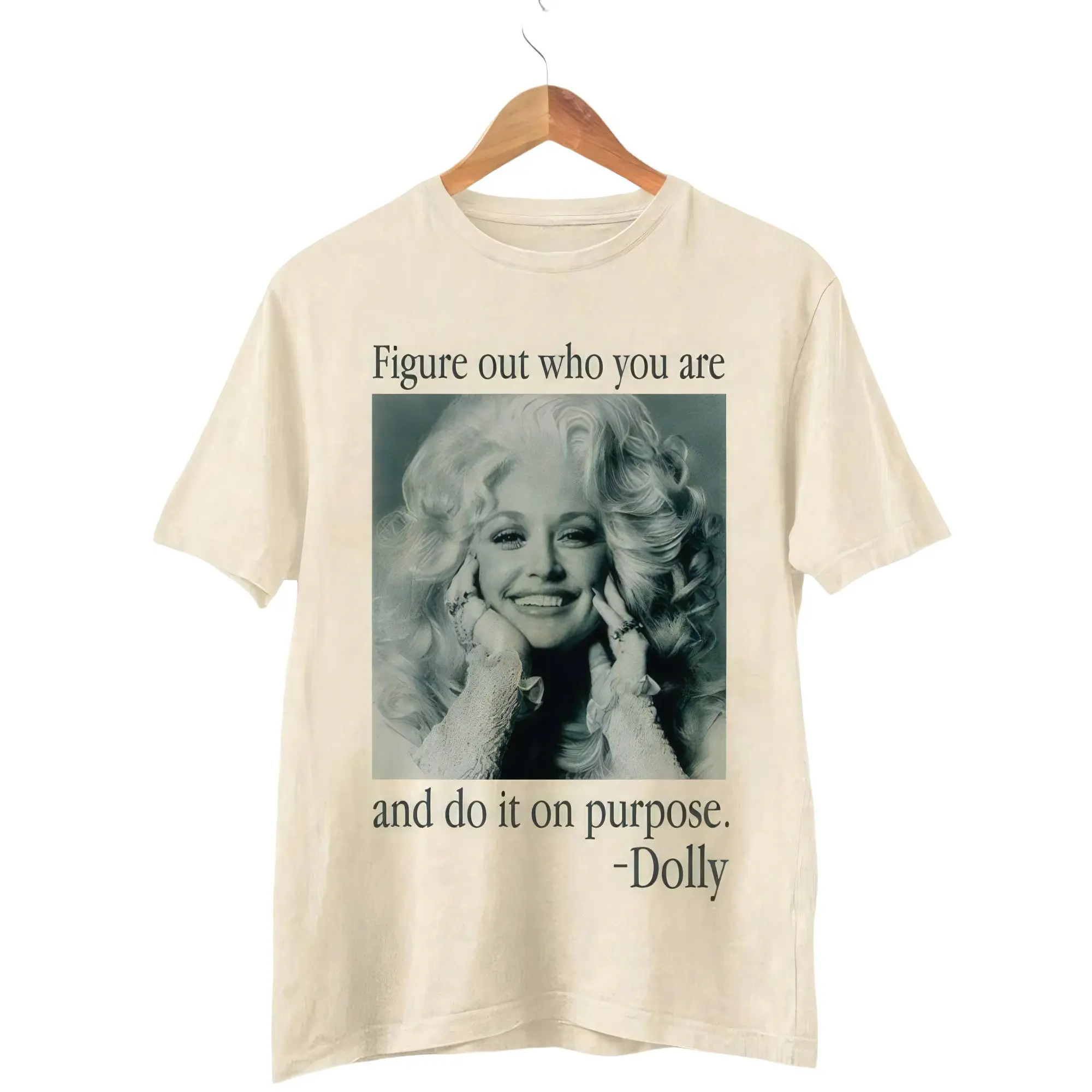 Dolly Parton Graphic T-shirt , Sweatshit, Hoodie - Retro Style - Girls' Tee - Sand Color