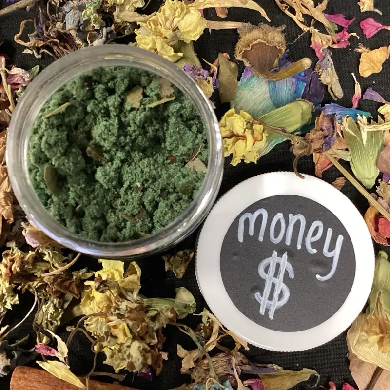 Herbal Incense Powder for Spiritual Intention - Natural Ingredients in Jar