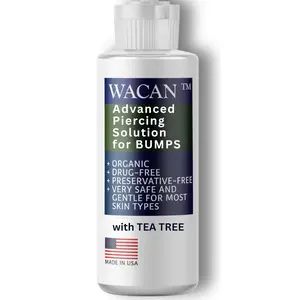 WACAN Piercing Aftercare Drops (Tea Tree + Saline) - Targeted Bump Soothing Solution