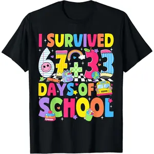 I Survived 67 33 Days of School 100th Day of School T-Shirt