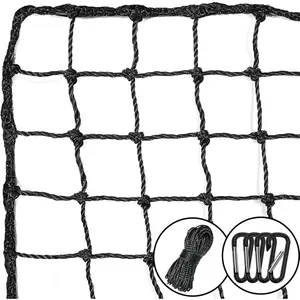 Baseball Softball Backstop Nets, Sports Netting Barrier for Backyard, Twisted Knotted PE Sports Net