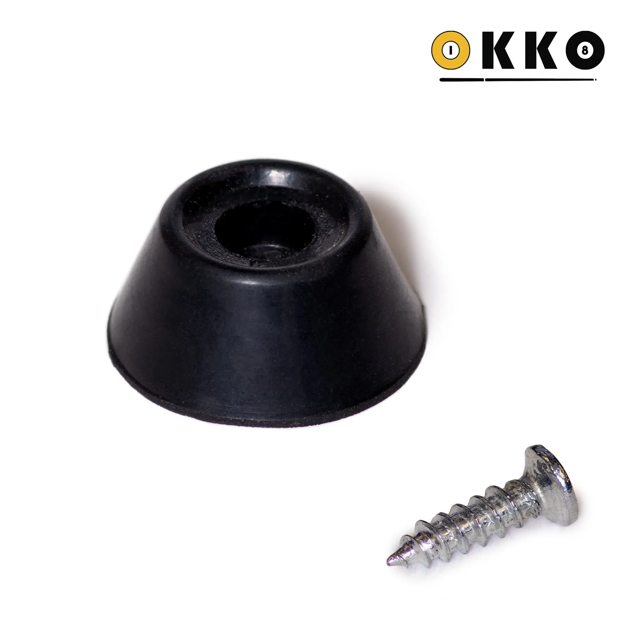 OKKO Billiard Cue Rubber Bumper 24 mm, with Screw