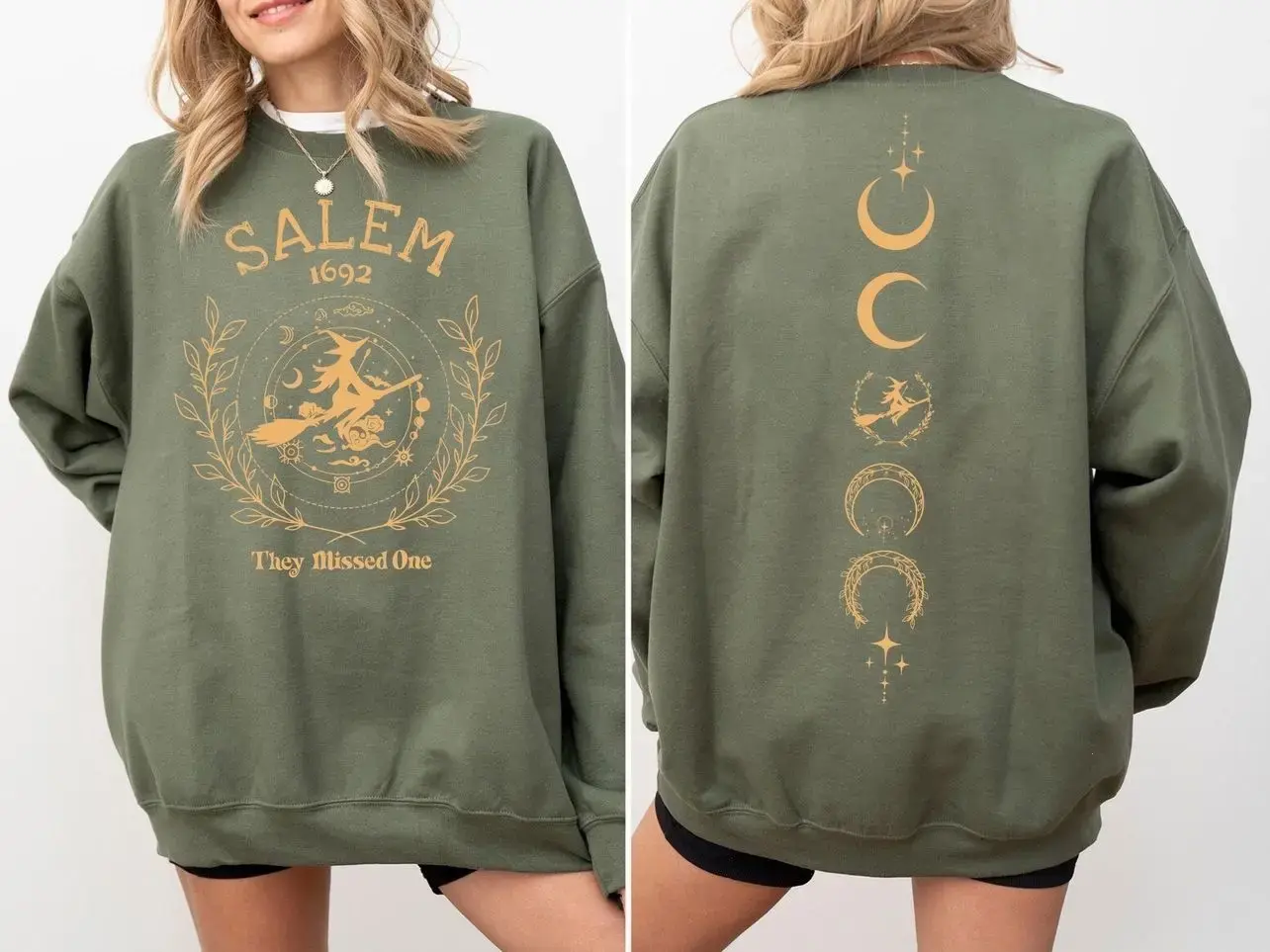 Salem They Missed One Sweatshirt, Spooky Halloween Witch Sweatshirt, Salem 1692 Witch Trials Shirt, Spooky Season Crewneck, Retro Witchy Graphic Tee, Vintage Halloween Party Outfit, Cozy Fall Aesthetic Apparel, Halloween Gift for Women Men