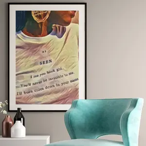 Unframed, Room Decor, Seen Black Girl Wall Art Black People Decor Black Women Fashion Melanin Wall Poster Dorm Room Un– 5 Size, 8x12 to 27x40 inch