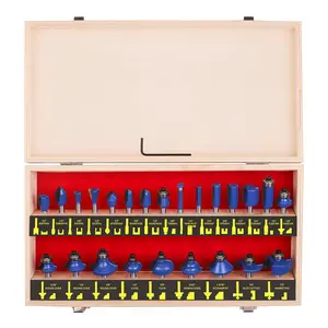 1/4" Router Bit Set 24 count, 1/4 Inch Shank Tungsten Carbide Router Bits, for Professional and Beginners Carpenter