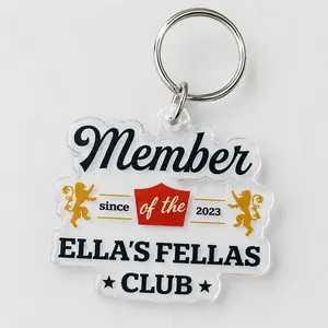 Member of the Ella's Fellas Club Custom Acrylic Keychain Car Mirror Hanging Bag Charm Personalized Member Since 2023 Unique Gift Idea