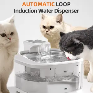 Large Capacity Rechargeable Pet Water Fountain, Automatic Circulation Filter, Motion Sensor Cat Dog Drinking Machine, Convenient Pet Accessory