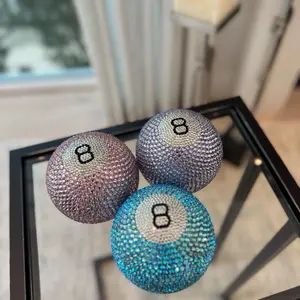 Blinged Out Magic 8 Ball - Sparkly Decor with Number 8 Design in Three Color Options