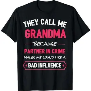 Funny Grandma Shirt, Grandma Partner In Crime T-Shirt