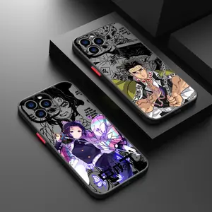 Demon Slayer Anime For Apple iPhone 17 Pro Max Air 16 15 14 13 12 Mini 11 XS XR X 8 7 Pro Max Plus & Samsung Galaxy S25 Ultra S24 S23 S22 S21 Plus TPU Frosted Translucent Phone Case