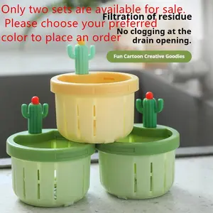 Cactus Sink Strainer Basket, Creative Kitchen Drainage Filter, Prevents Clogs Odors Bugs, Home Use, Durable and Easy to Clean