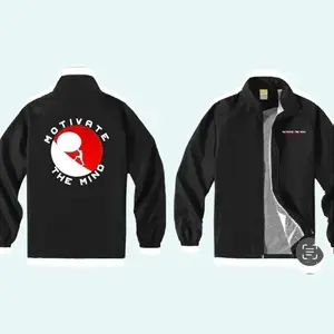 MTM WINDBREAKER JACKET for Wind Protection - Black Long Sleeve Athletic Activewear - Reliable Outerwear for Everyday Use & Outdoor Activities - Comfortable & Functional Windbreaker for Practical Wind Protection Menswear Coats Tops